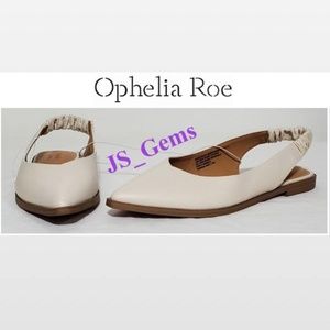 Women's White-Cream Slingback Pointed Flats